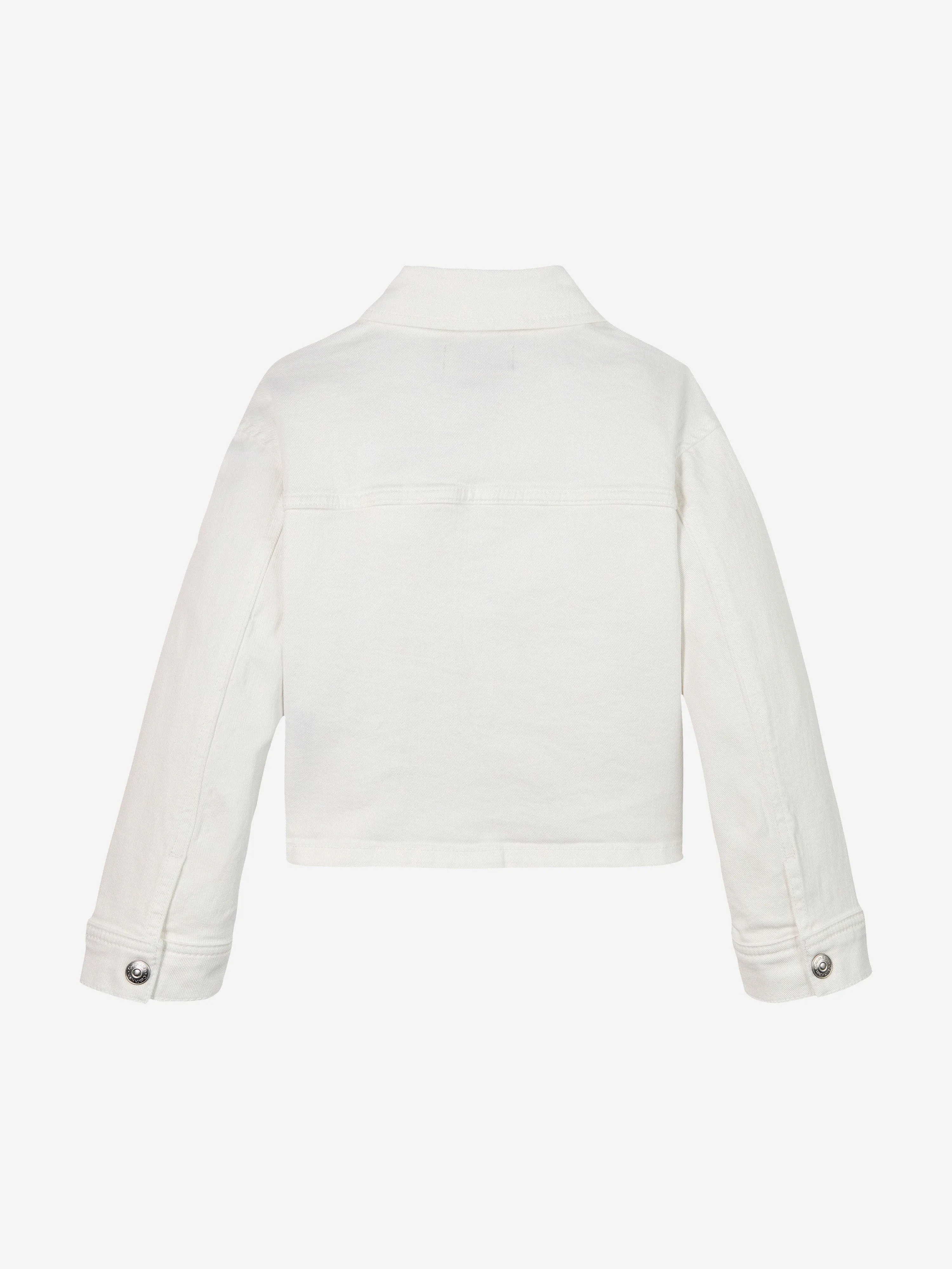 Veste en jean pour filles en blanc