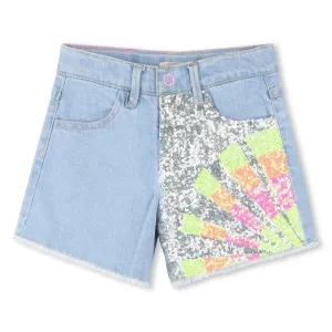 Shorts en jean à paillettes pour filles