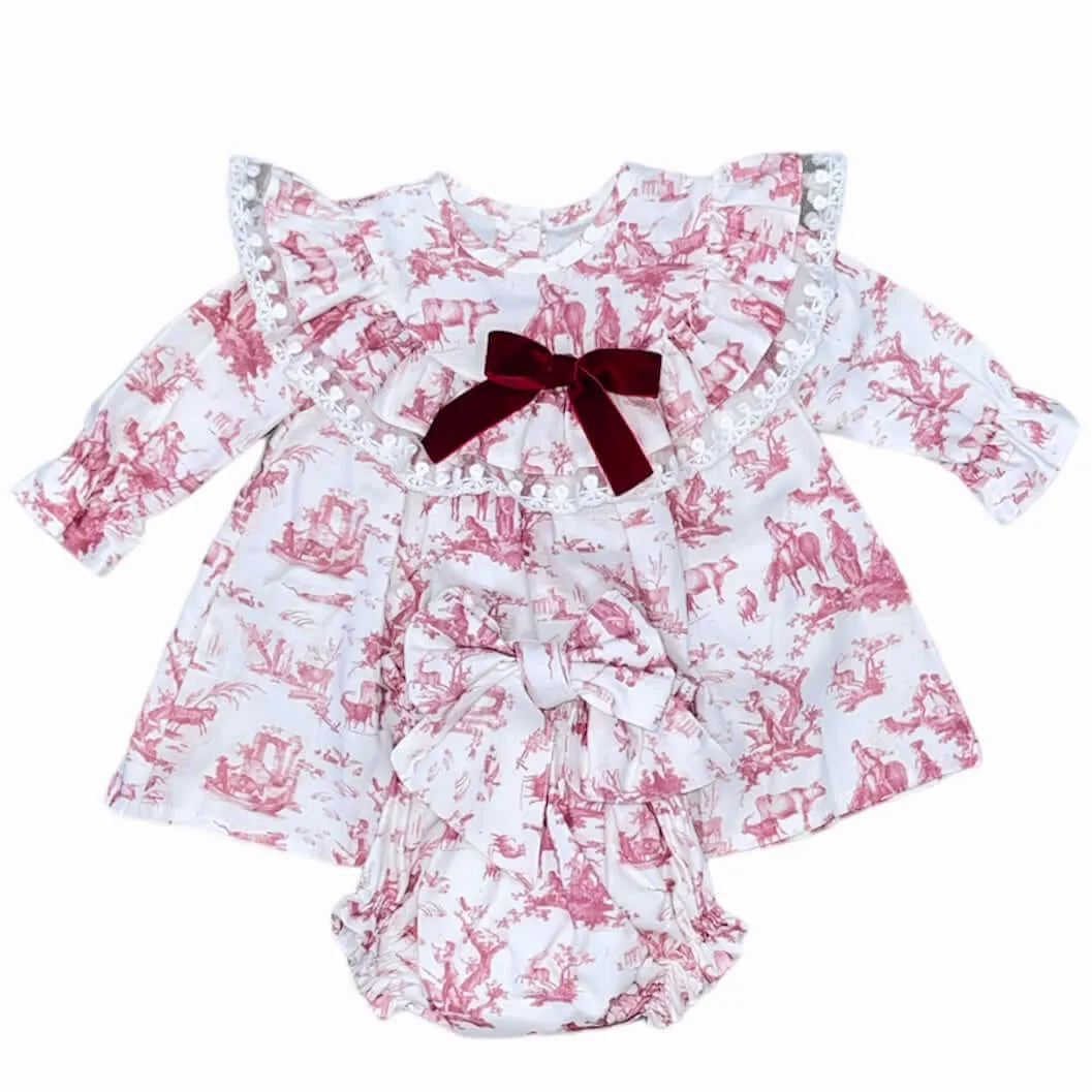 Blouse & Bloomers Imprimé Foncé pour Filles