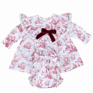 Blouse & Bloomers Imprimé Foncé pour Filles