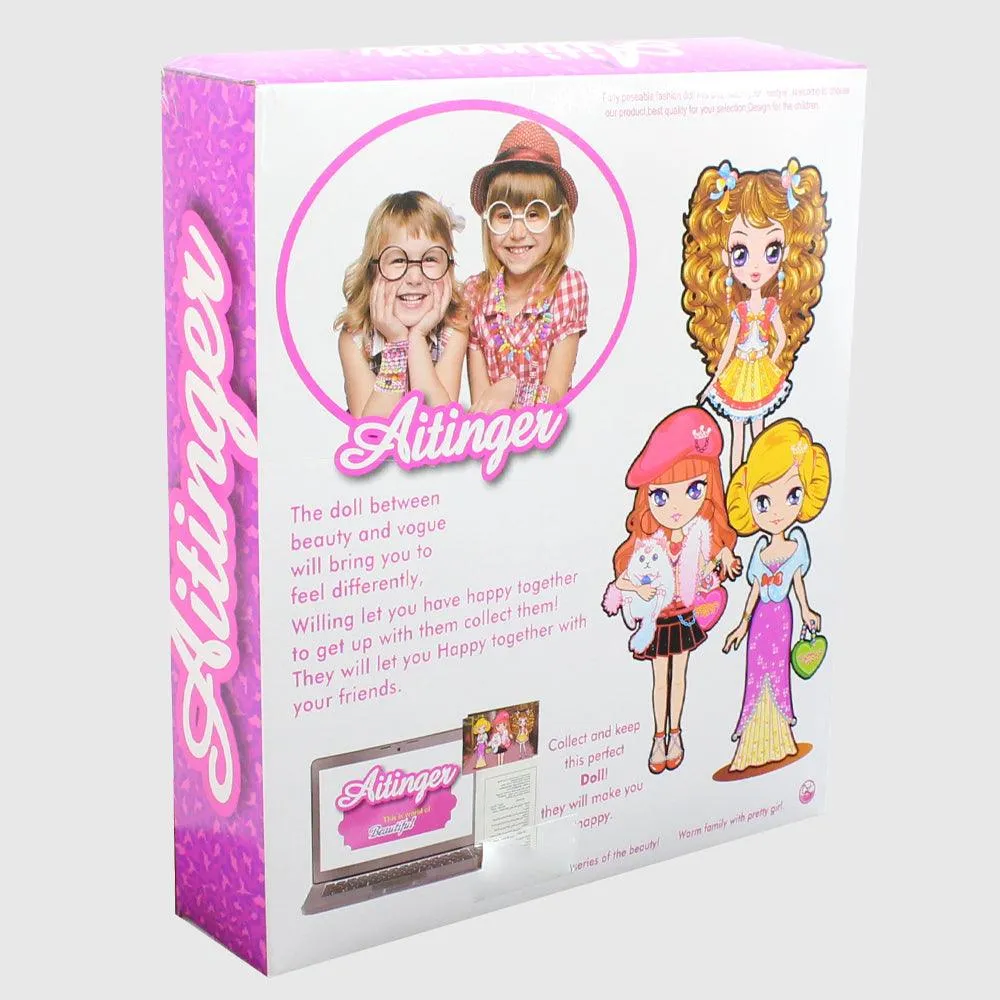 Poupée de mode stylée pour fille avec robes et accessoires