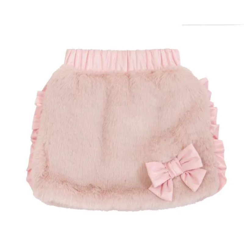 Jupe en fausse fourrure pour filles