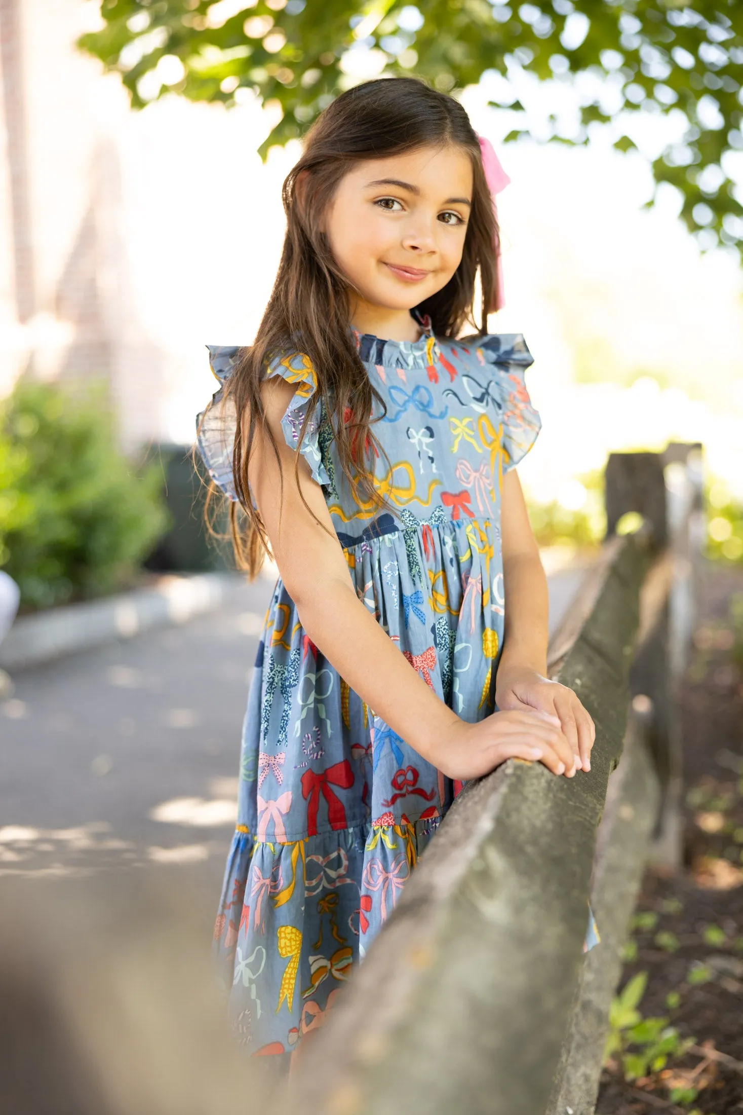 Robe Jennifer pour Fille avec Nœuds sur Nœuds