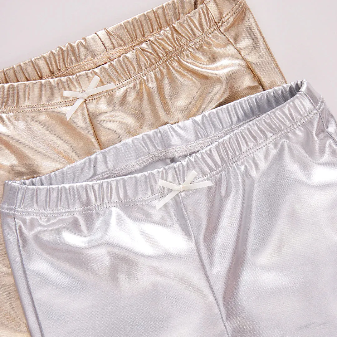 Legging Femme Lame - Or Clair