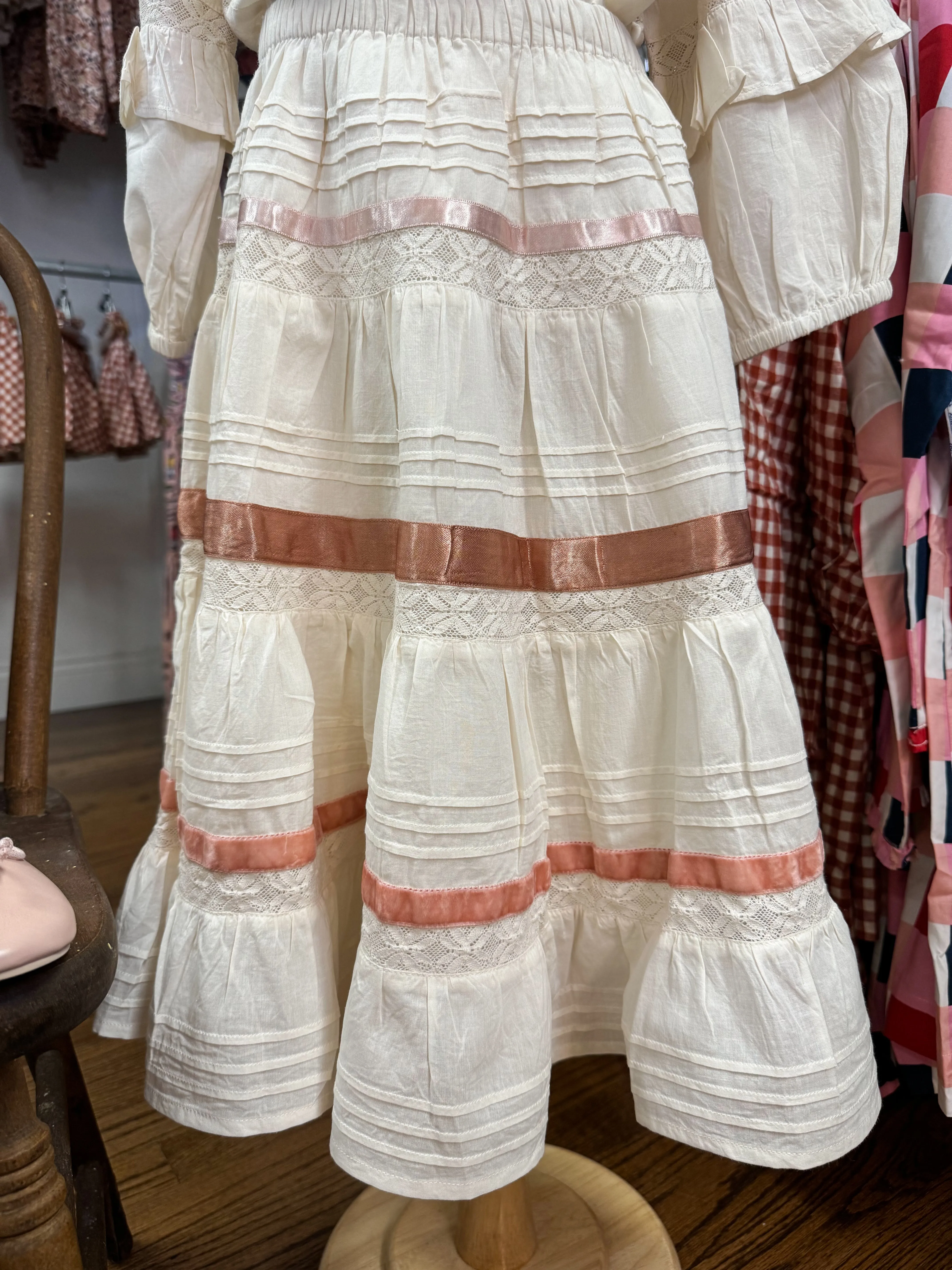 Jupe Lorin pour Filles - Blanc Antique