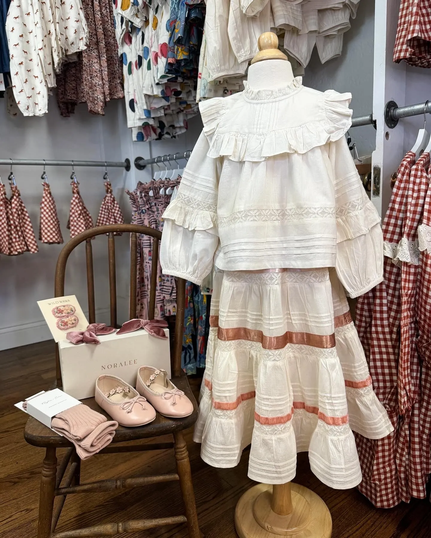 Jupe Lorin pour Filles - Blanc Antique