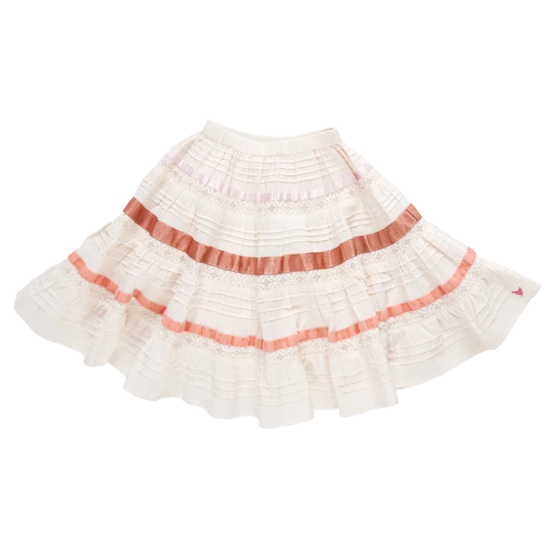 Jupe Lorin pour Filles - Blanc Antique