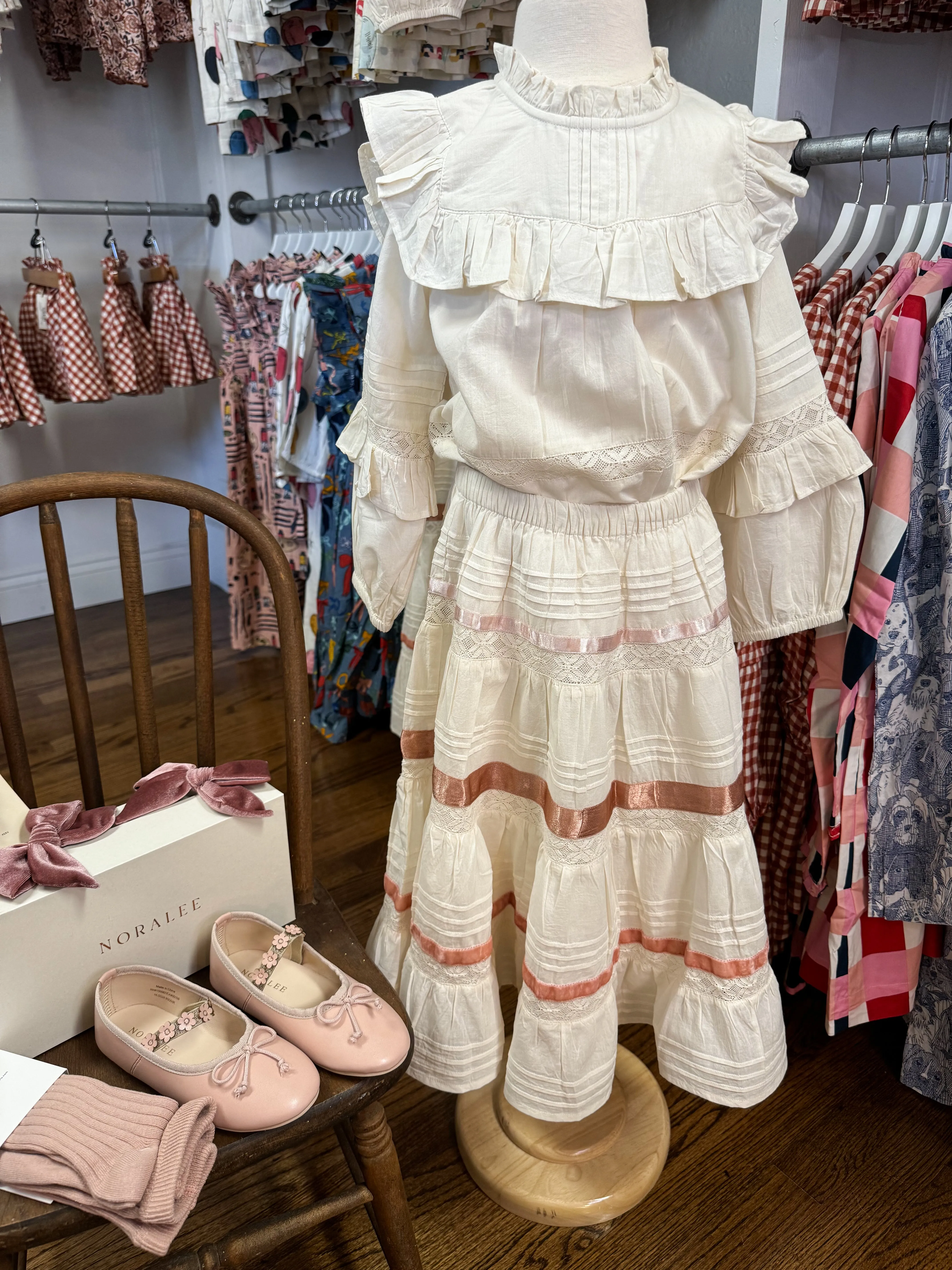 Jupe Lorin pour Filles - Blanc Antique