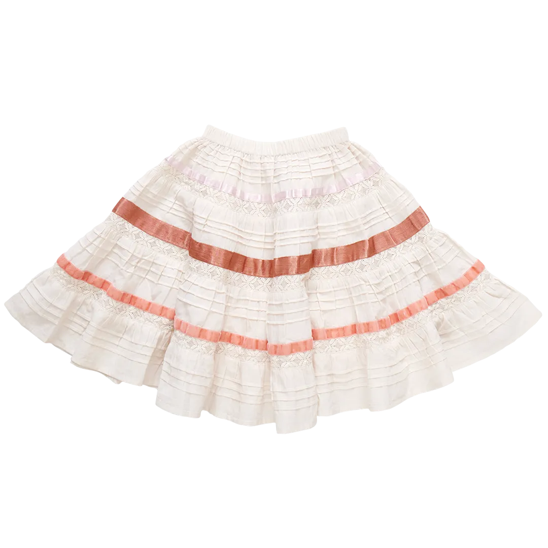 Jupe Lorin pour Filles - Blanc Antique