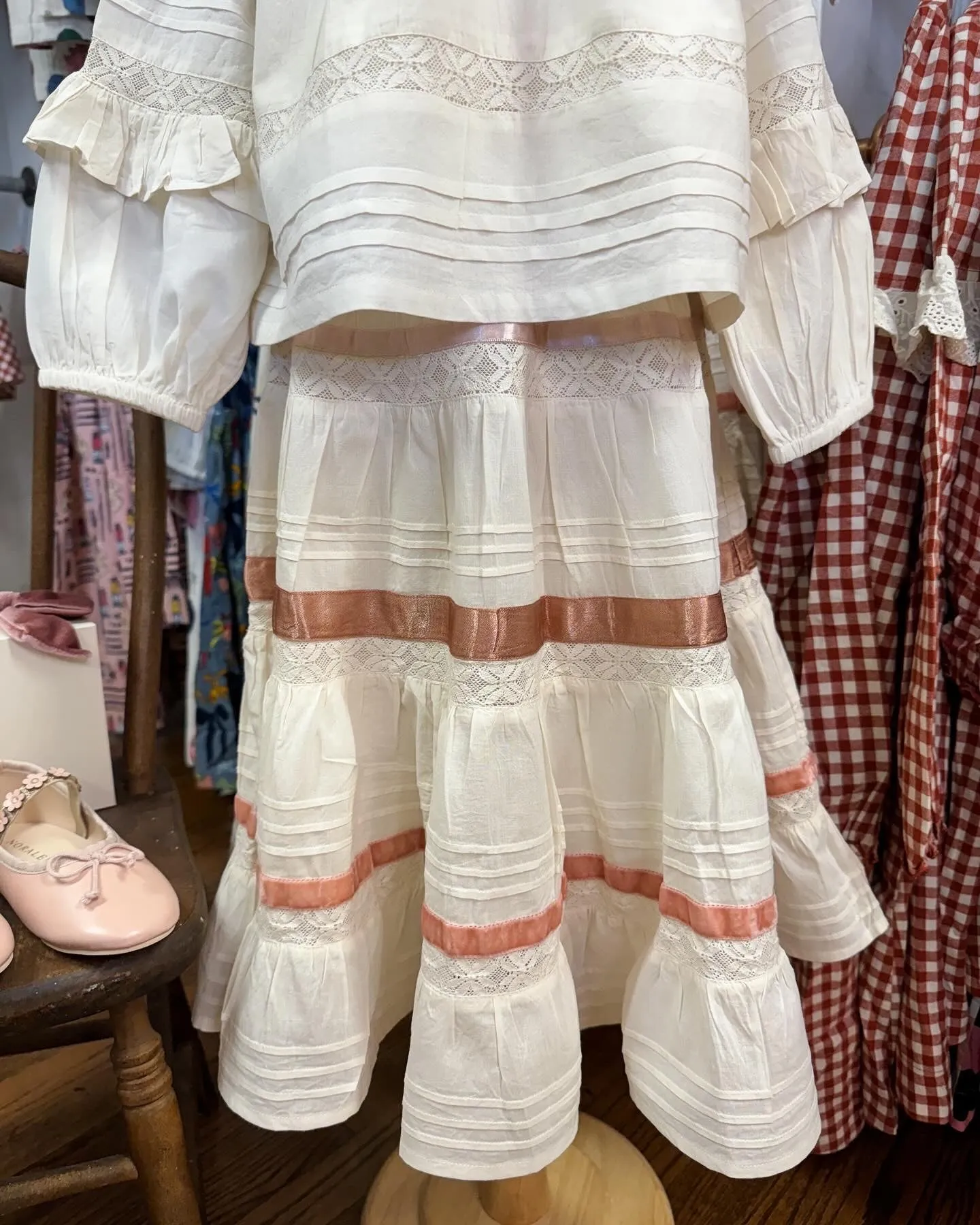 Jupe Lorin pour Filles - Blanc Antique