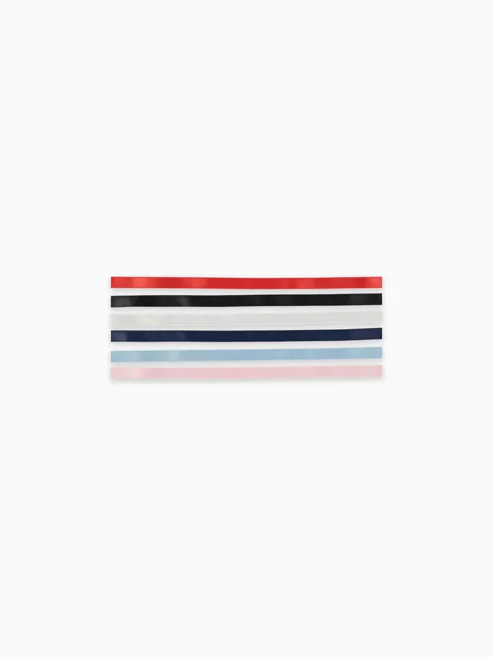 ensemble de 6 rubans satinés pour cheveux pour filles