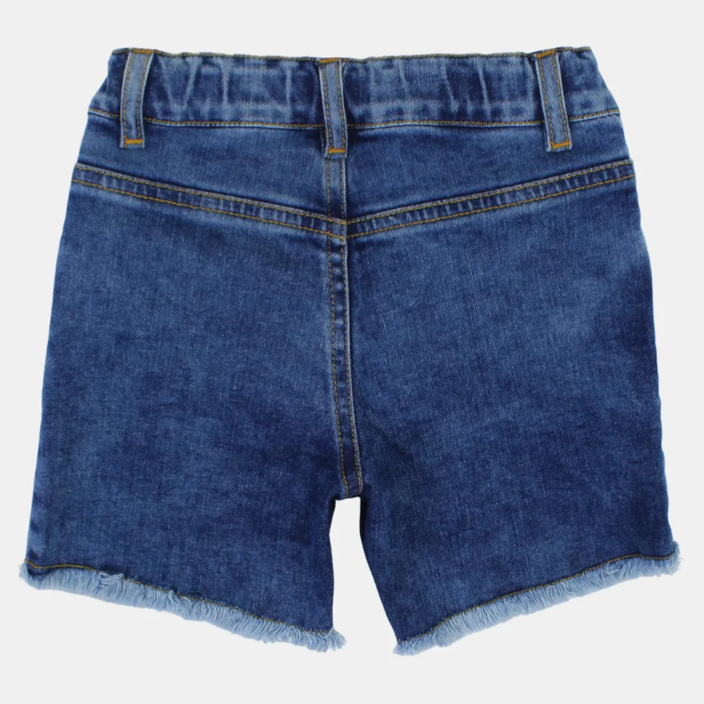 Shorts en jean marine pour filles
