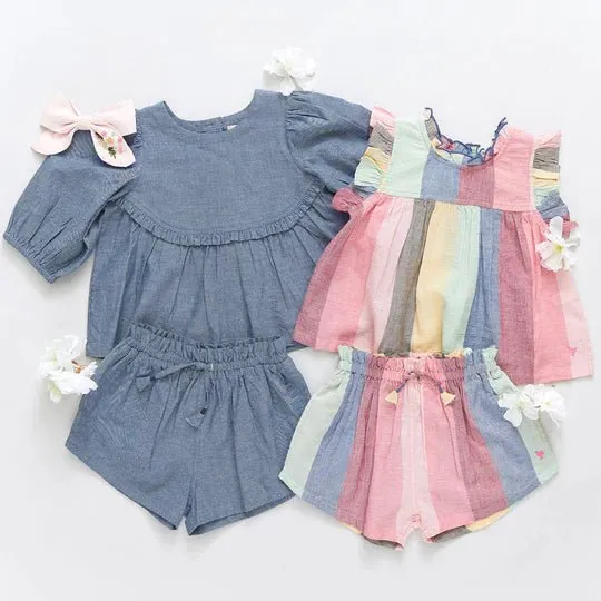 Haut Rowan pour Filles - Chambray