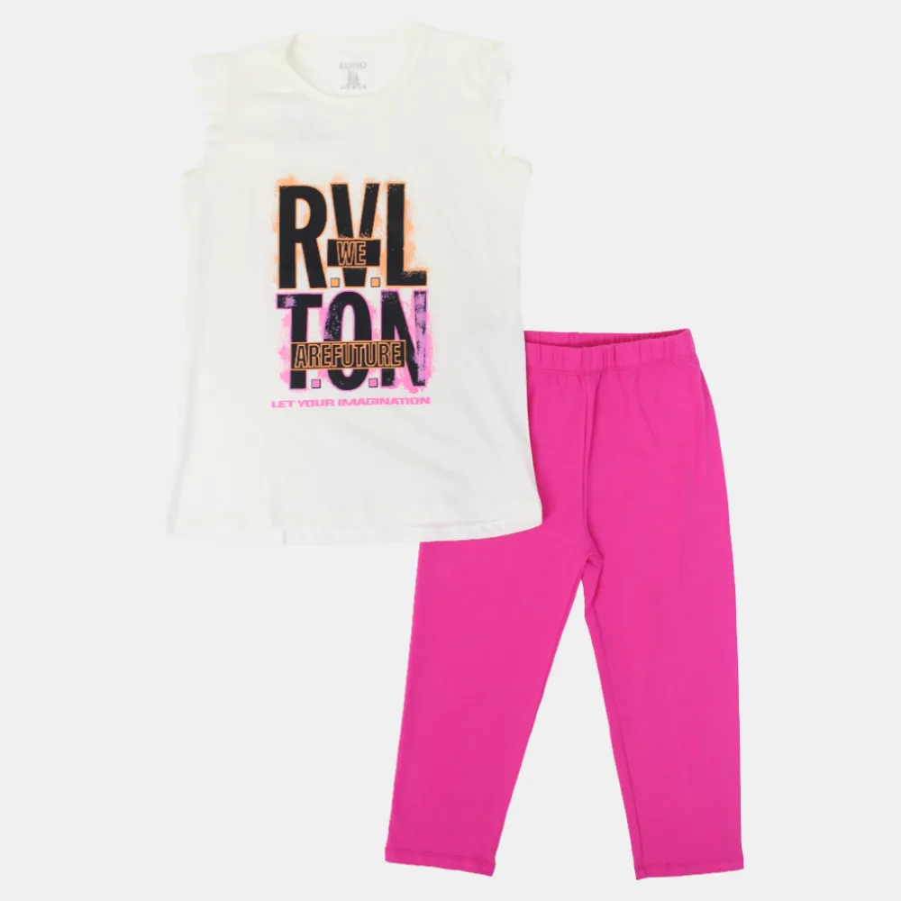 Pyjama sans manches en coton pour filles