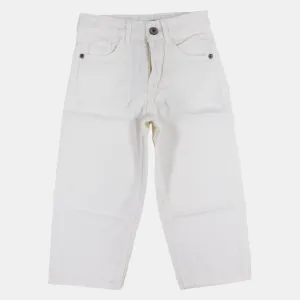 Pantalon en Gabardine Blanc pour Filles