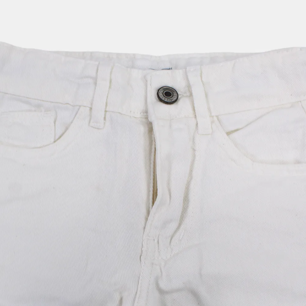 Pantalon en Gabardine Blanc pour Filles