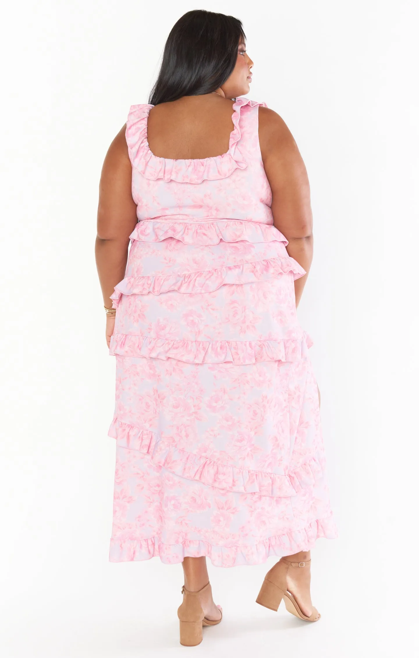 Robe Greta ~ Fleurs rosissantes extensible