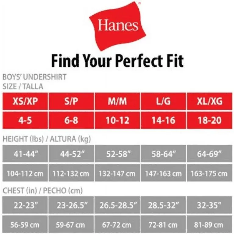 Débardeurs sans étiquettes pour garçons Hanes - Lot de 5 pour bébés et enfants Hanes