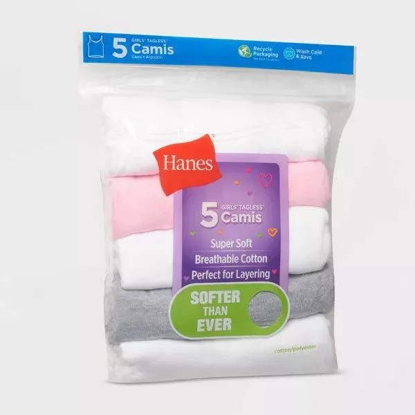 Hanes Débardeurs Super Doux pour Filles - Lot de 5 Hanes Babykids
