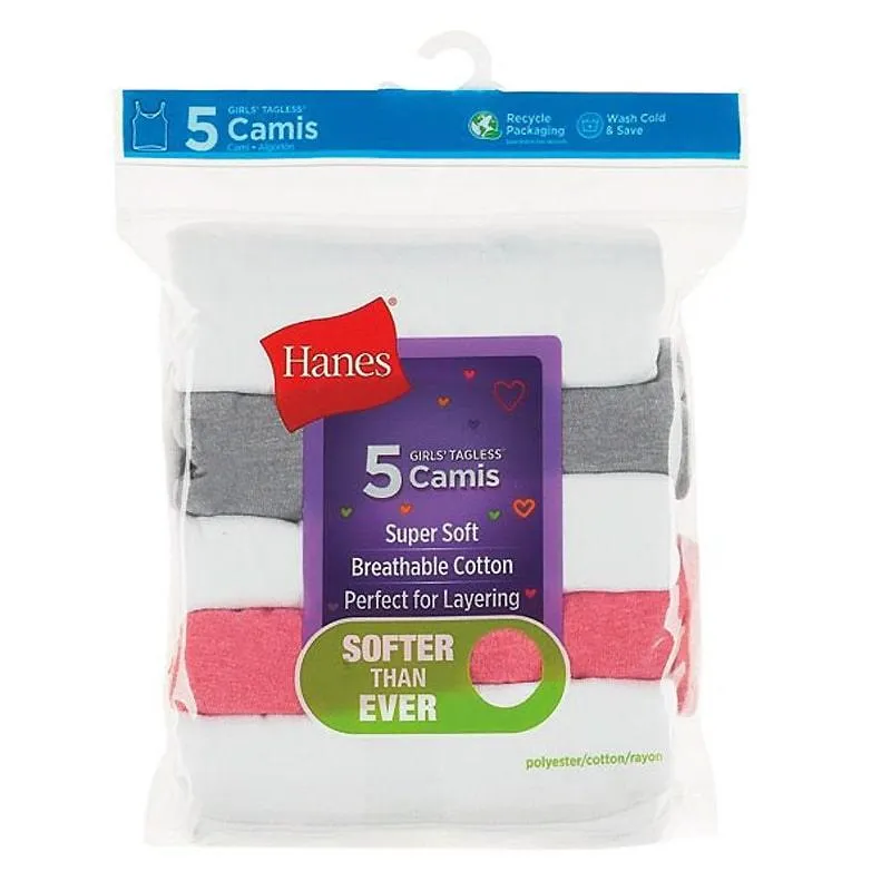 Hanes Débardeurs Super Doux pour Filles - Lot de 5 Hanes Babykids