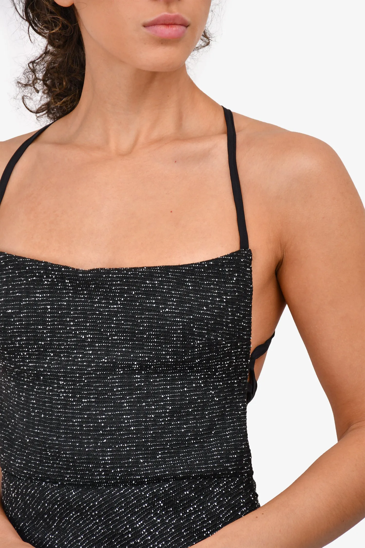 Robe courte noire à bretelles House of CB Taille S