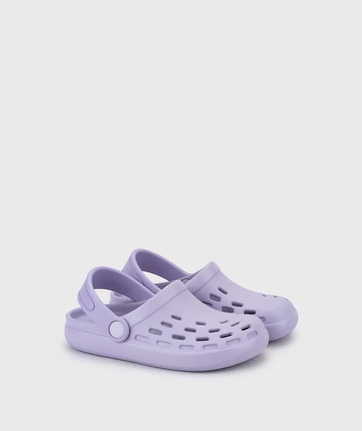 Igor : Claquettes Sport Enfants - Mauve Malva