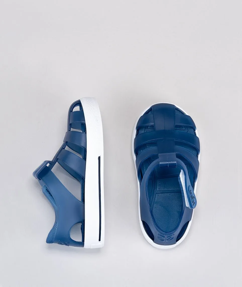 Igor : Sandales en gelée Star Kids - Bleu Marino