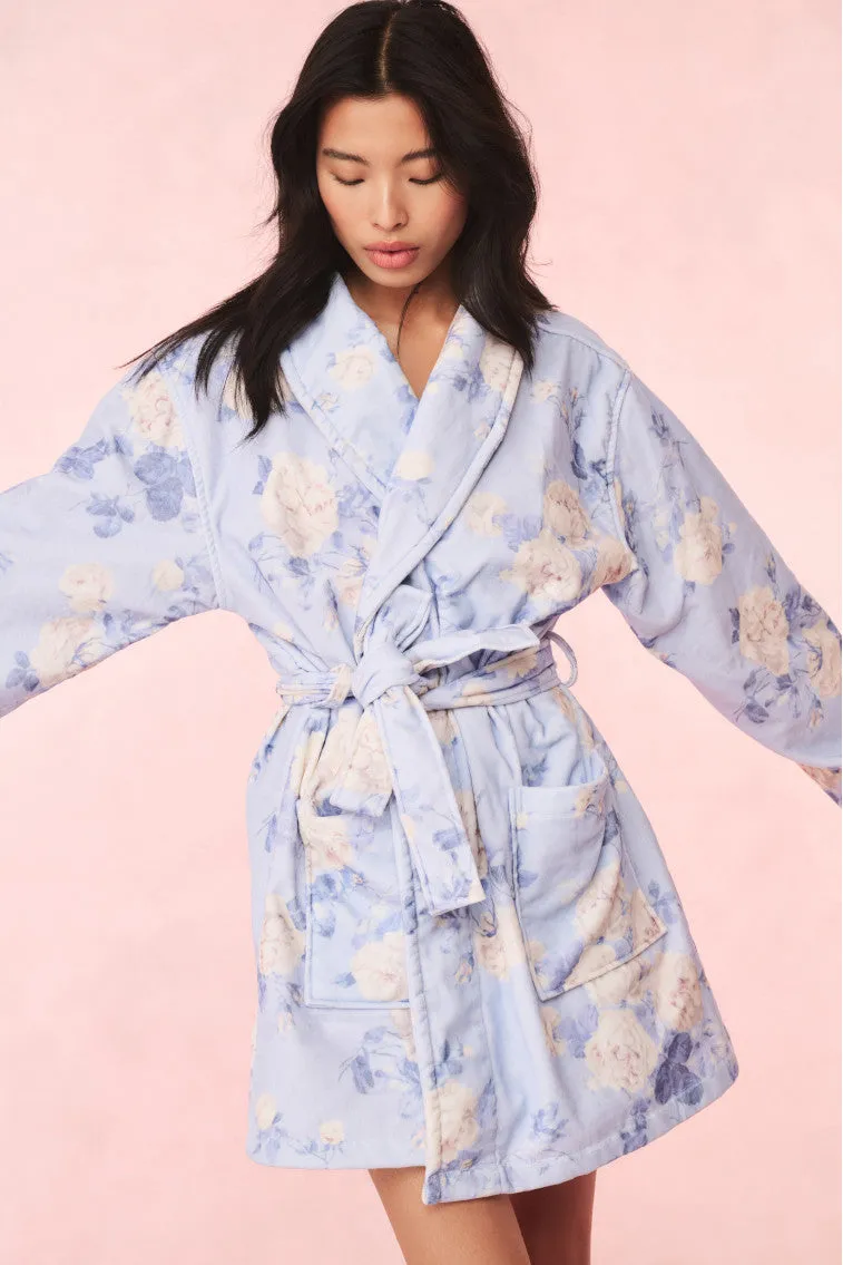 Peignoir en coton Indie - BLEU SOURIRE