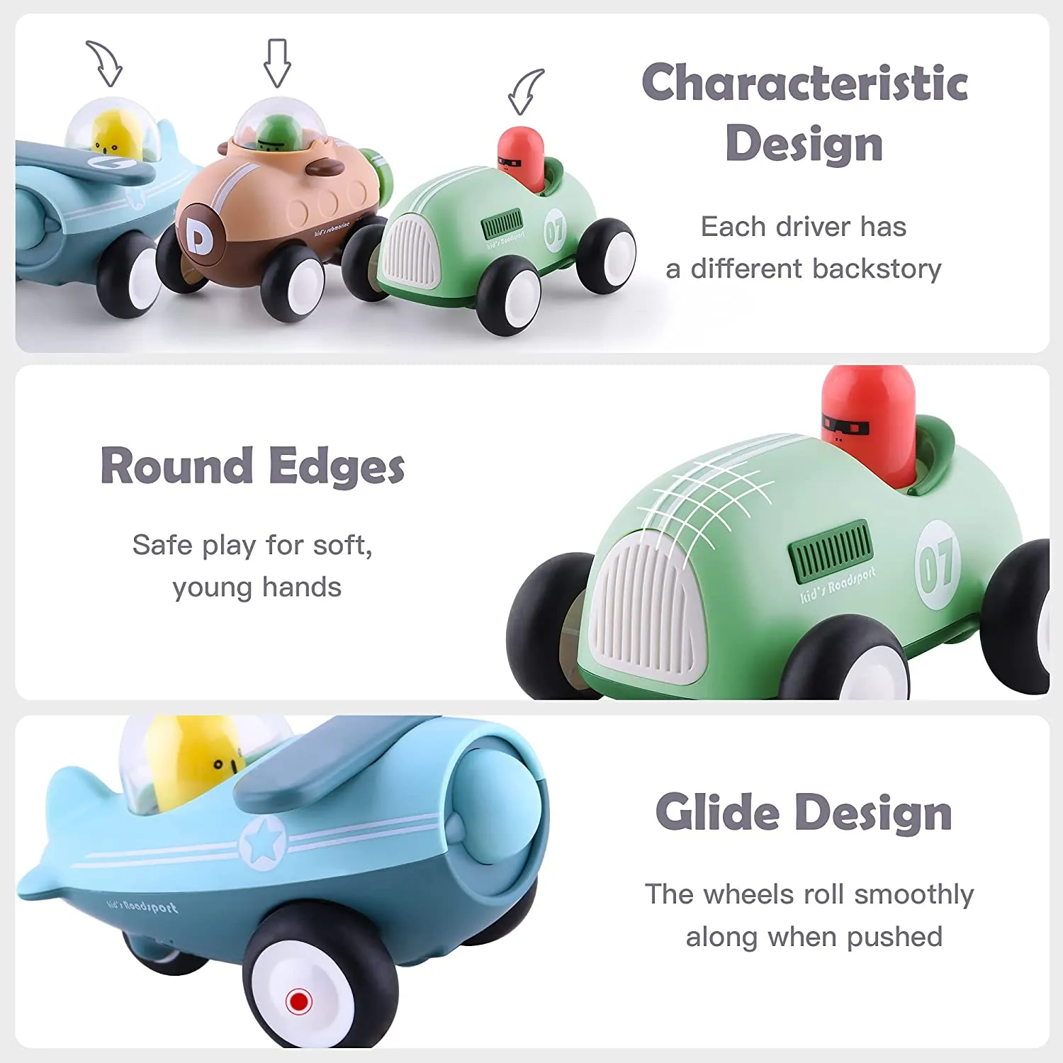 Véhicules à inertie pour bébés - Jeu de voitures électroniques à friction