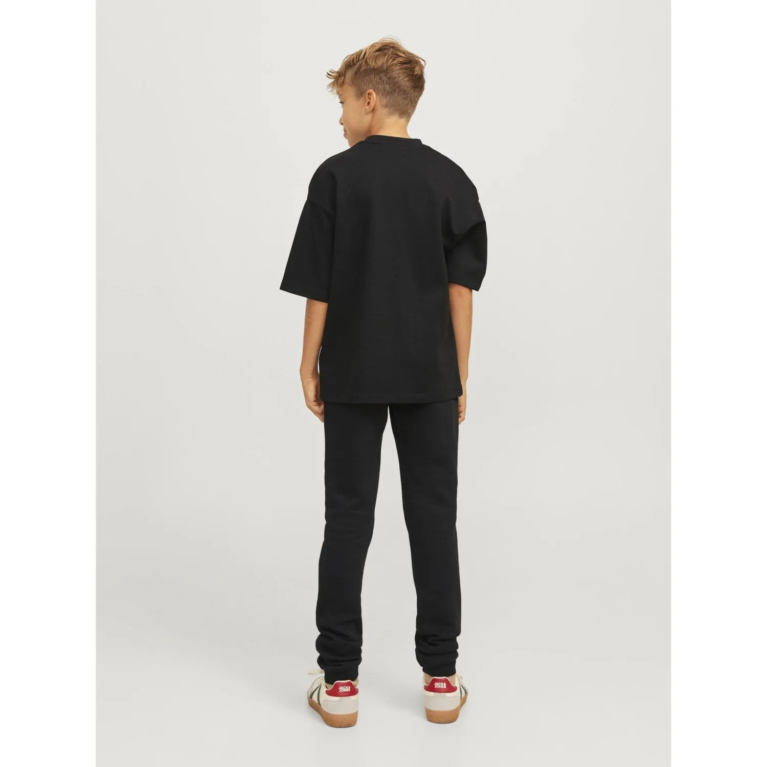 Jack & Jones Junior Pantalon de survêtement noir Gordon Vesterbro à revers Noos Jack Jones Junior