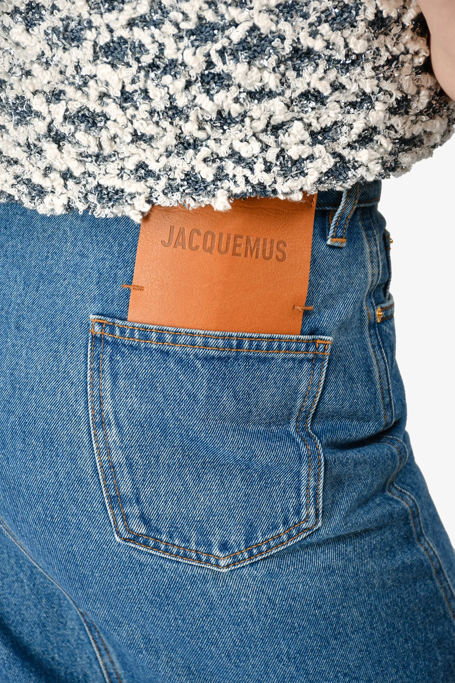 Jacquemus Bleu La Casa 'La Jupe de-Nîmes' Jupe Midi en Denim Taille 28