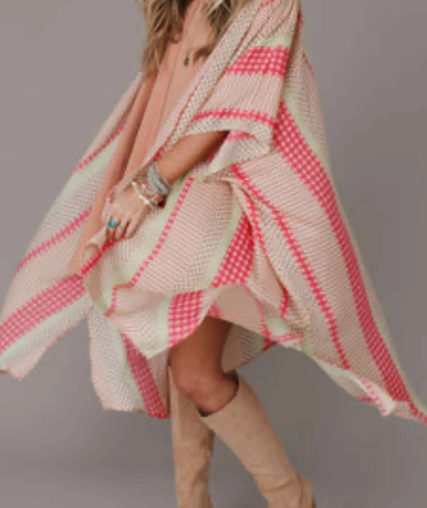 Janet Kimono en rose multicolore