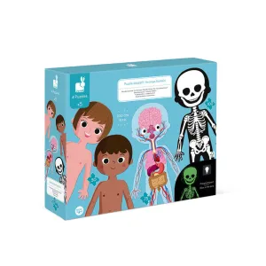 Janod - Ensemble de 4 puzzles géants pour découvrir le corps humain