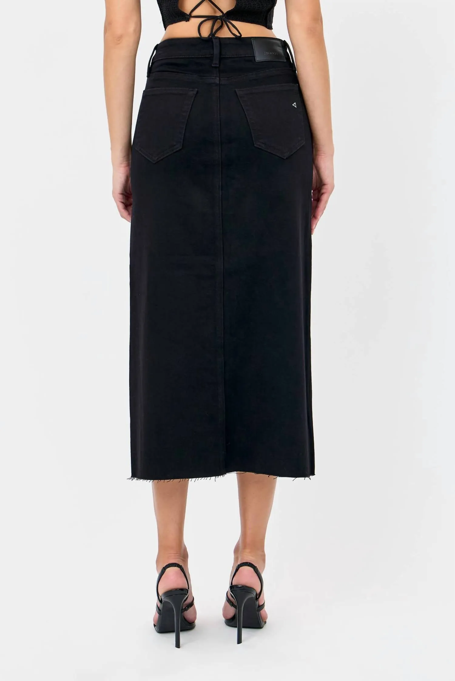 Jean Midi Jupe En Noir