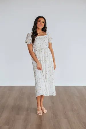 Robe mi-longue Joylin Floral - Mix Tournesol