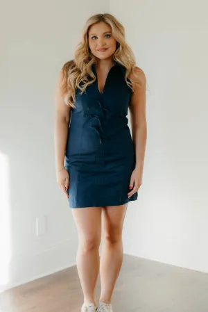 Robe Kallie sans manches avec nœud décoratif
