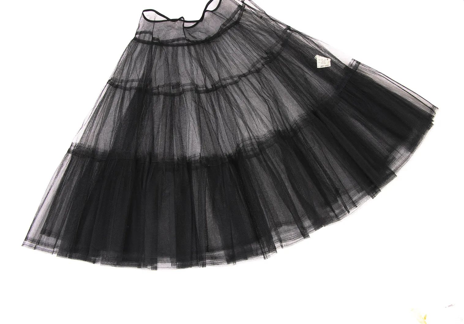 KEITA MARUYAMA Japon. Robe sans manches noire à motifs découpés