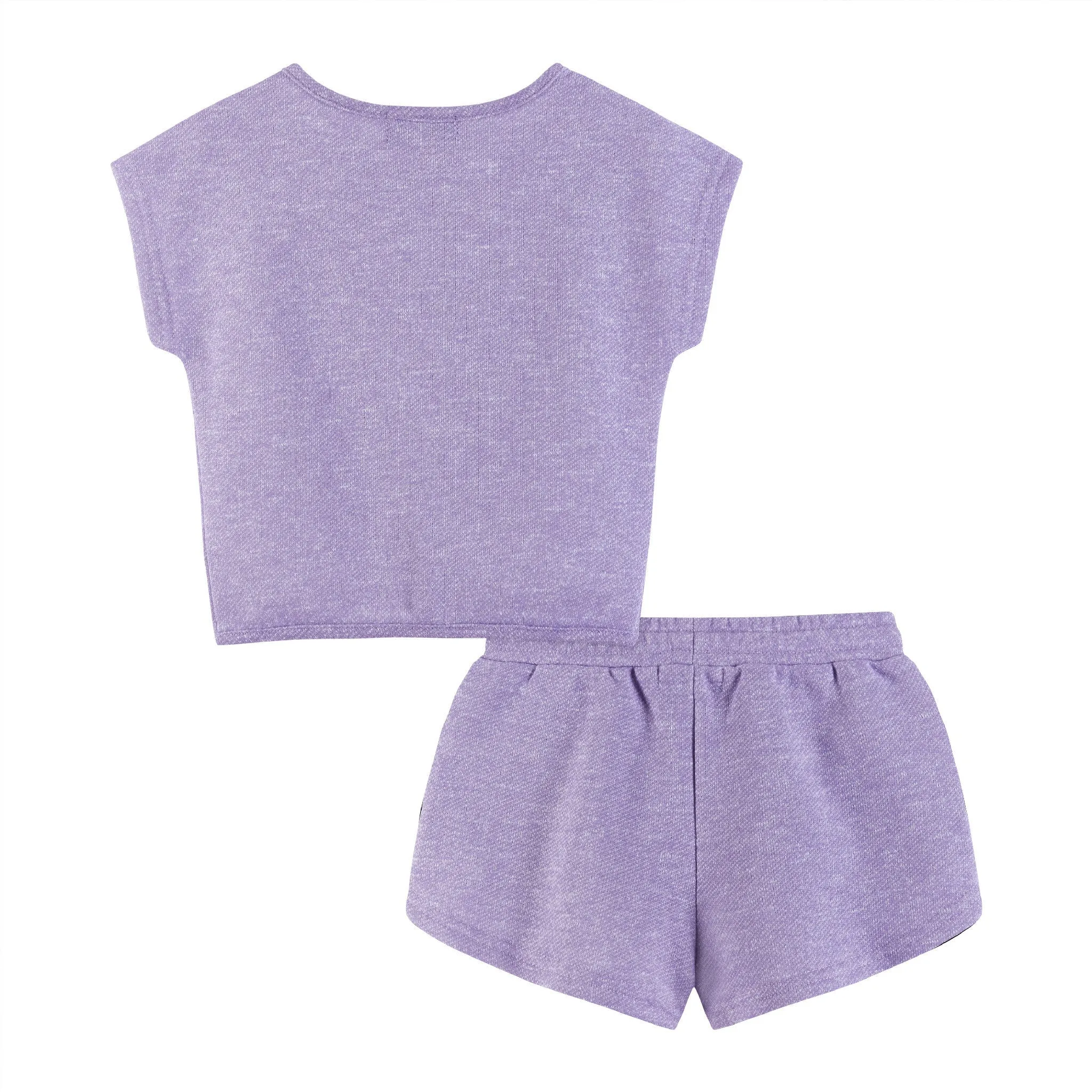 Ensemble Haut à Nœud Devant et Short pour Filles Enfants (2-6 ans) | Visage Souriant Violet Babykids_Andy-Evan