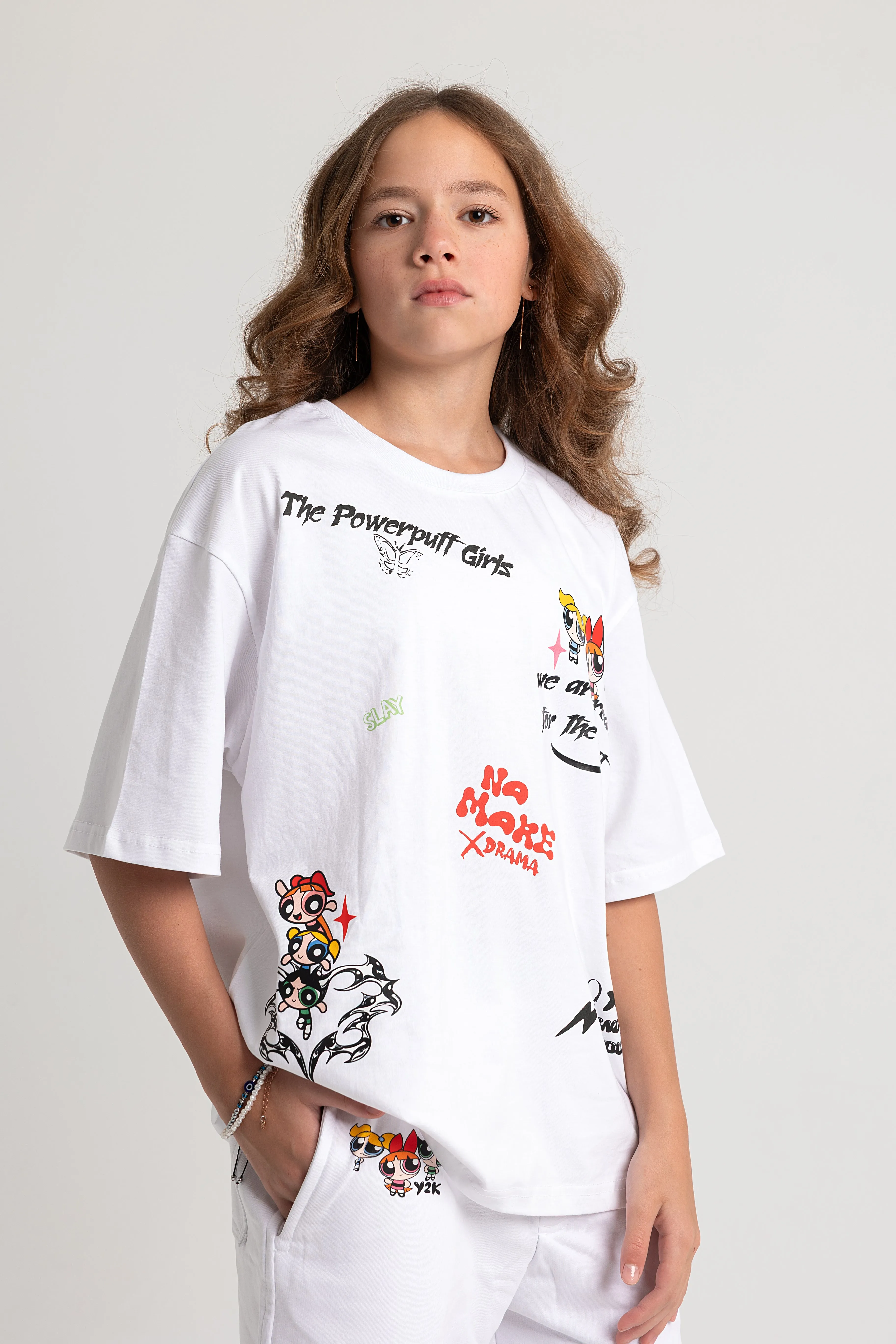 Pyjama en coton pour filles – Blanc