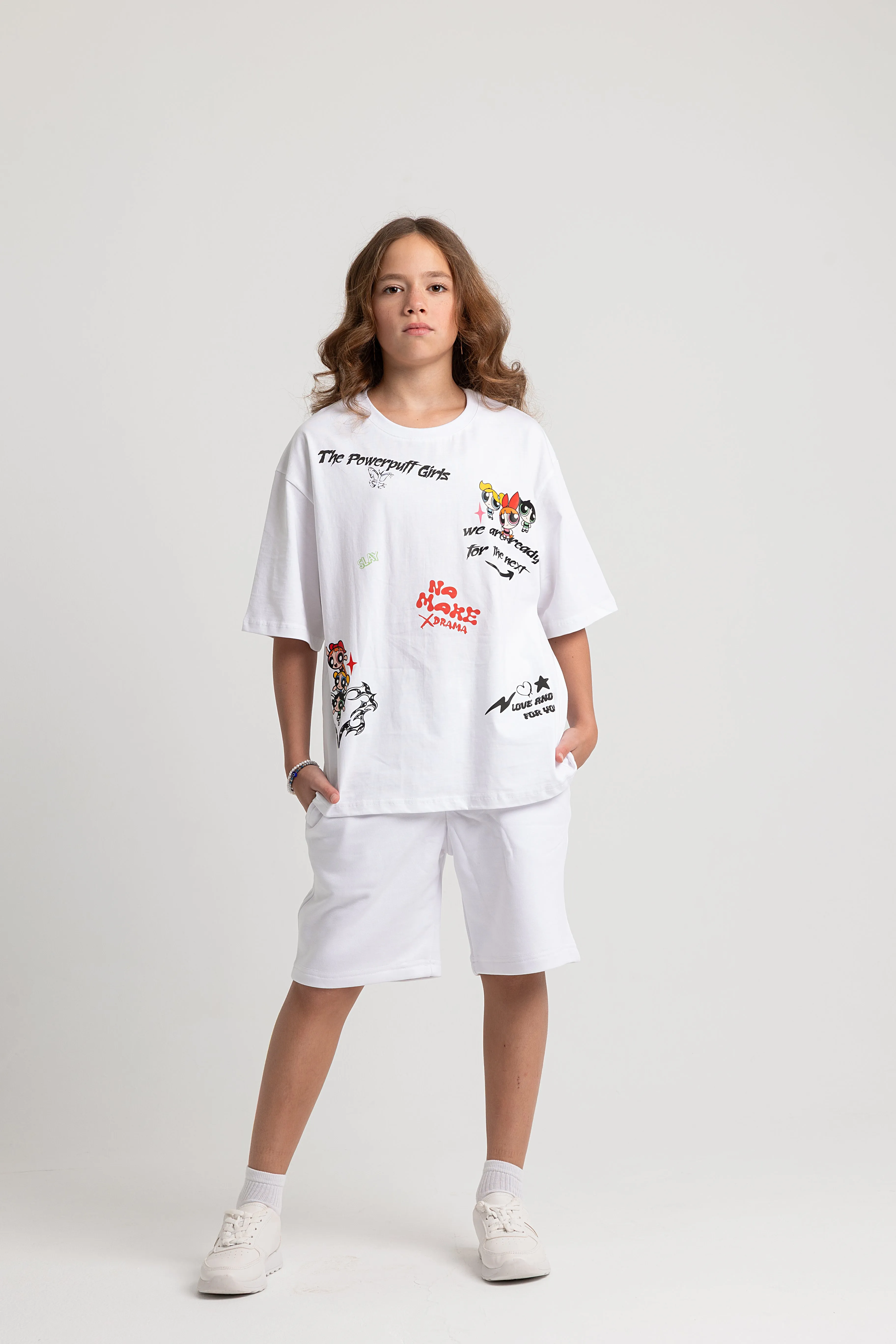 Pyjama en coton pour filles – Blanc