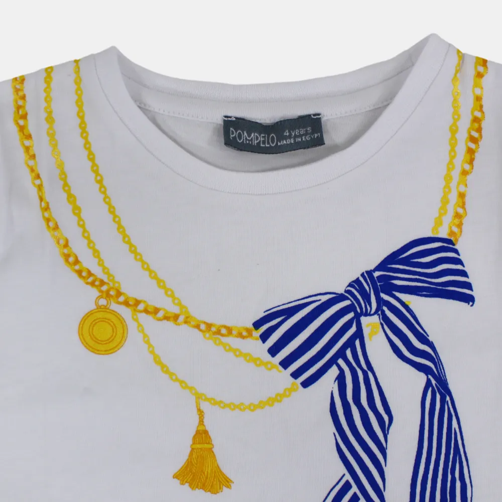 T-shirt en coton blanc à manches courtes pour filles – Doux et élégant pour un port quotidien !