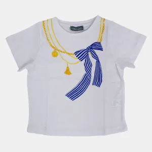 T-shirt en coton blanc à manches courtes pour filles – Doux et élégant pour un port quotidien !