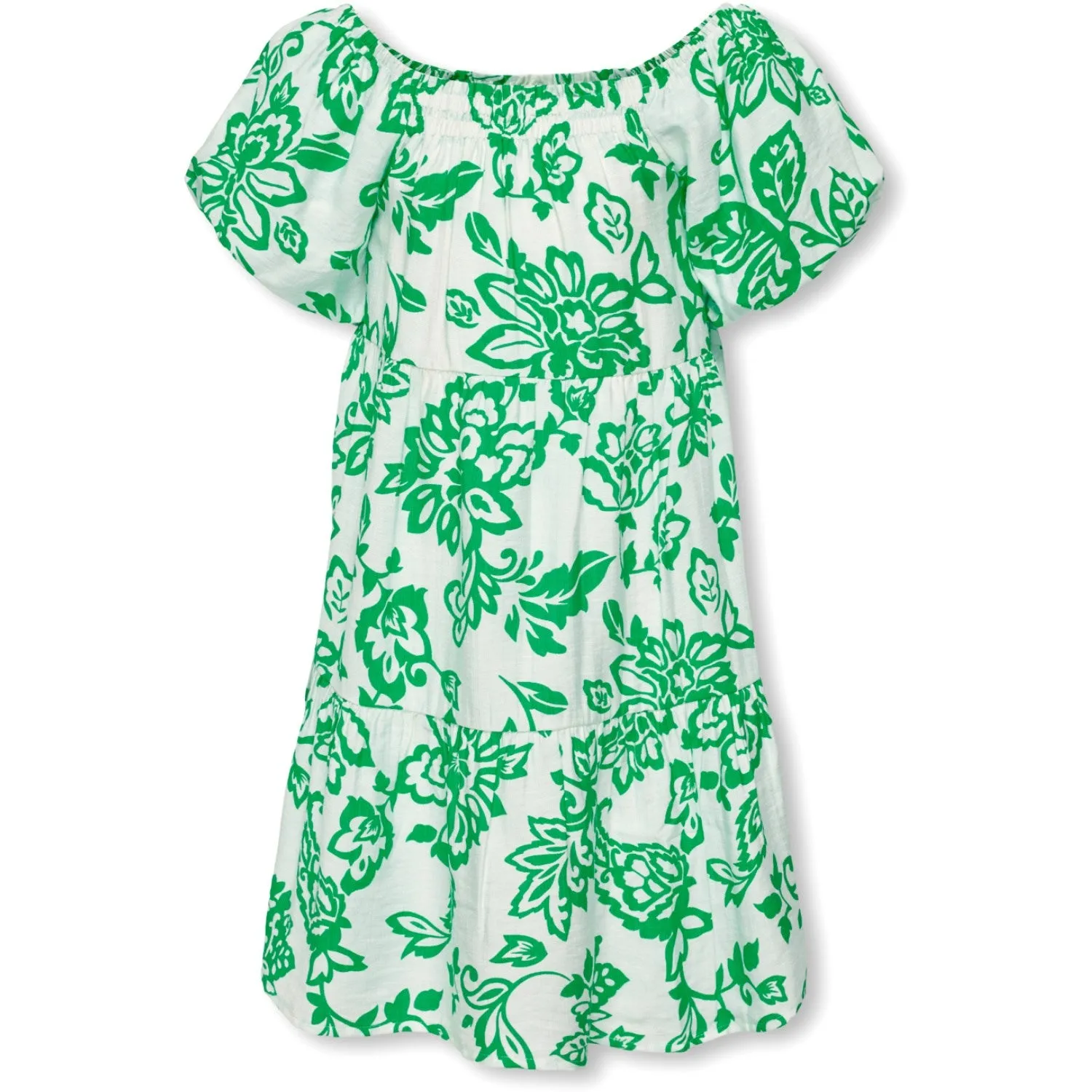 Robe fleurie Kiera pour enfants ONLY Cloud Dancer PAISLEY FLOWER
