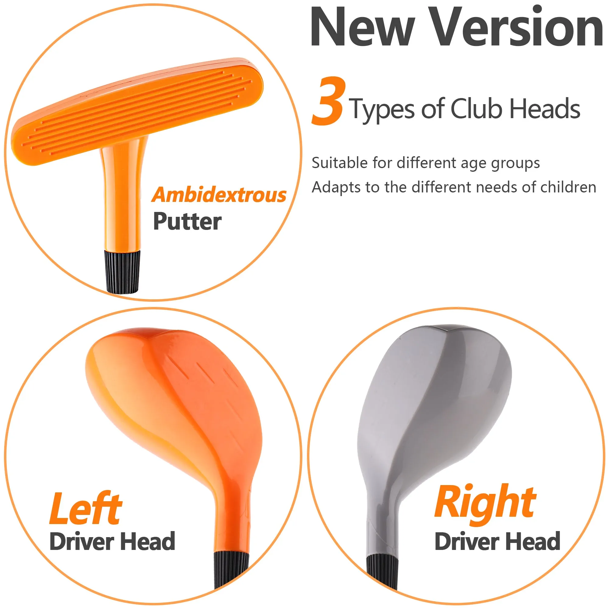 Ensemble de Jouets de Golf pour Enfants, Jouets de Sport Intérieur et Extérieur