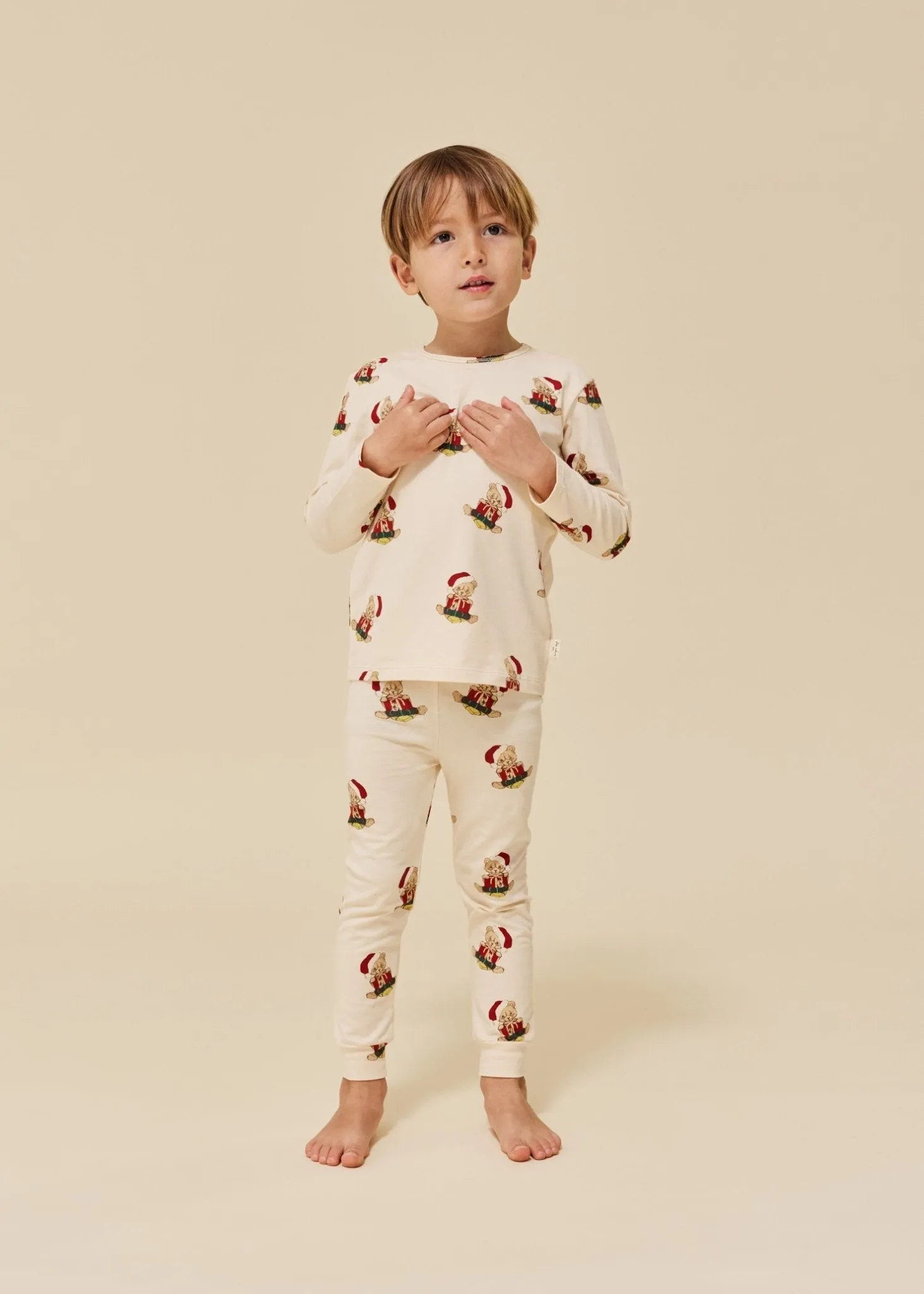 Konges Sløjd : Ensemble Basique Blouse/Pantalon - Ourson de Noël