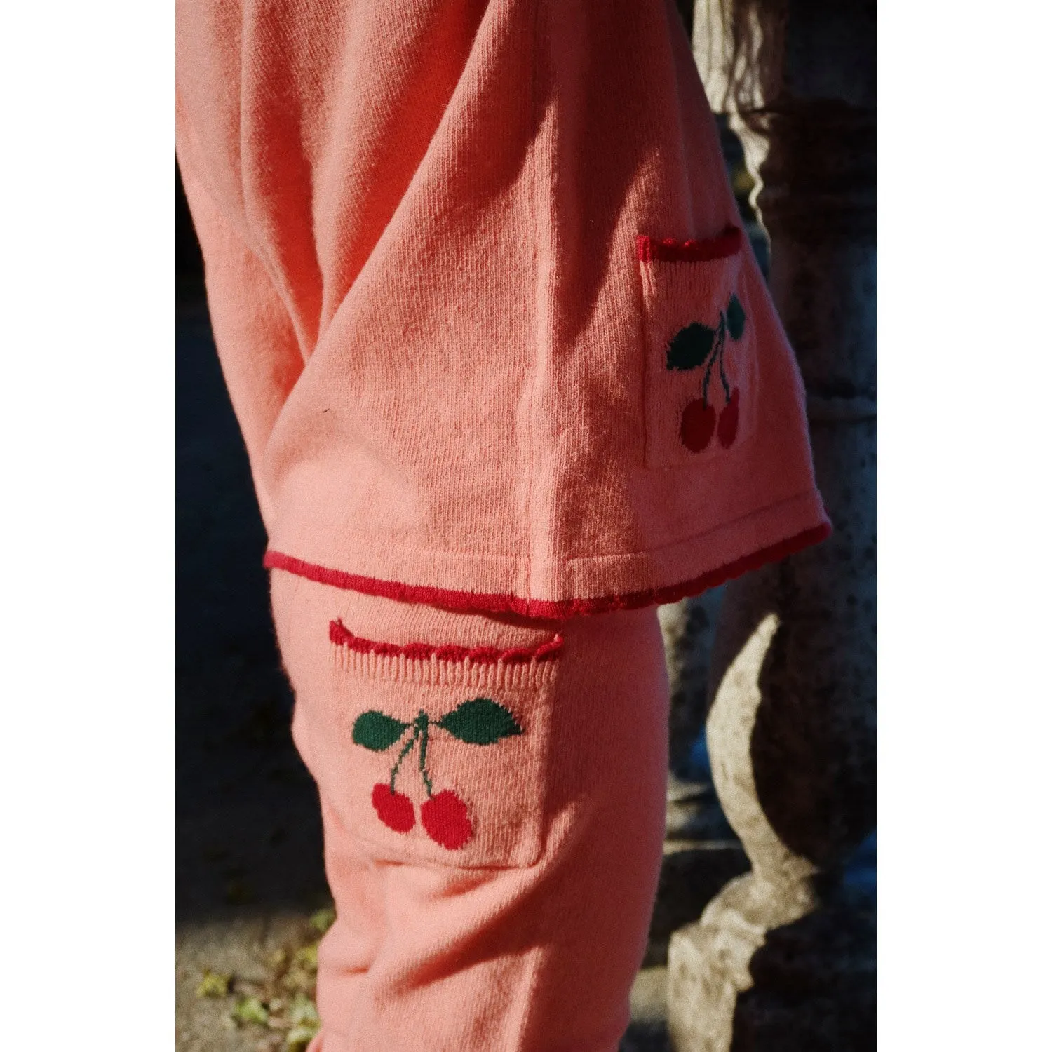 Konges Sløjd Pantalon en maille Alexa rose poudré Konges Sloejd