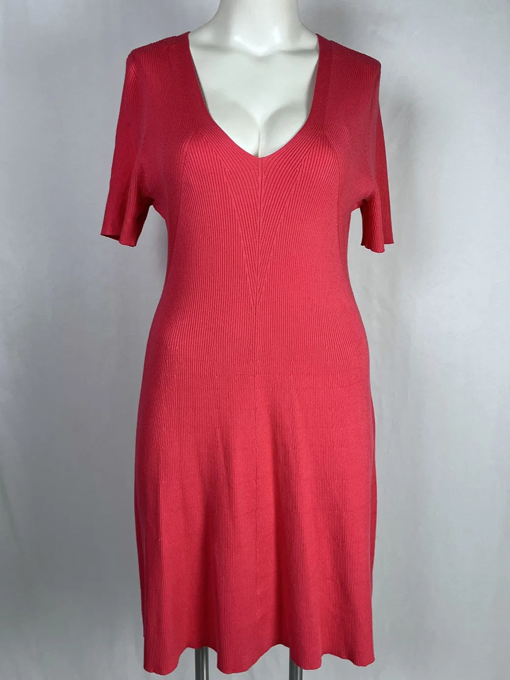 Robe côtelée néon pêche Lane Bryant taille 18W NWT
