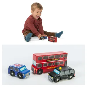 Le Toy Van Petits Véhicules en Bois Little London - Lot de 3