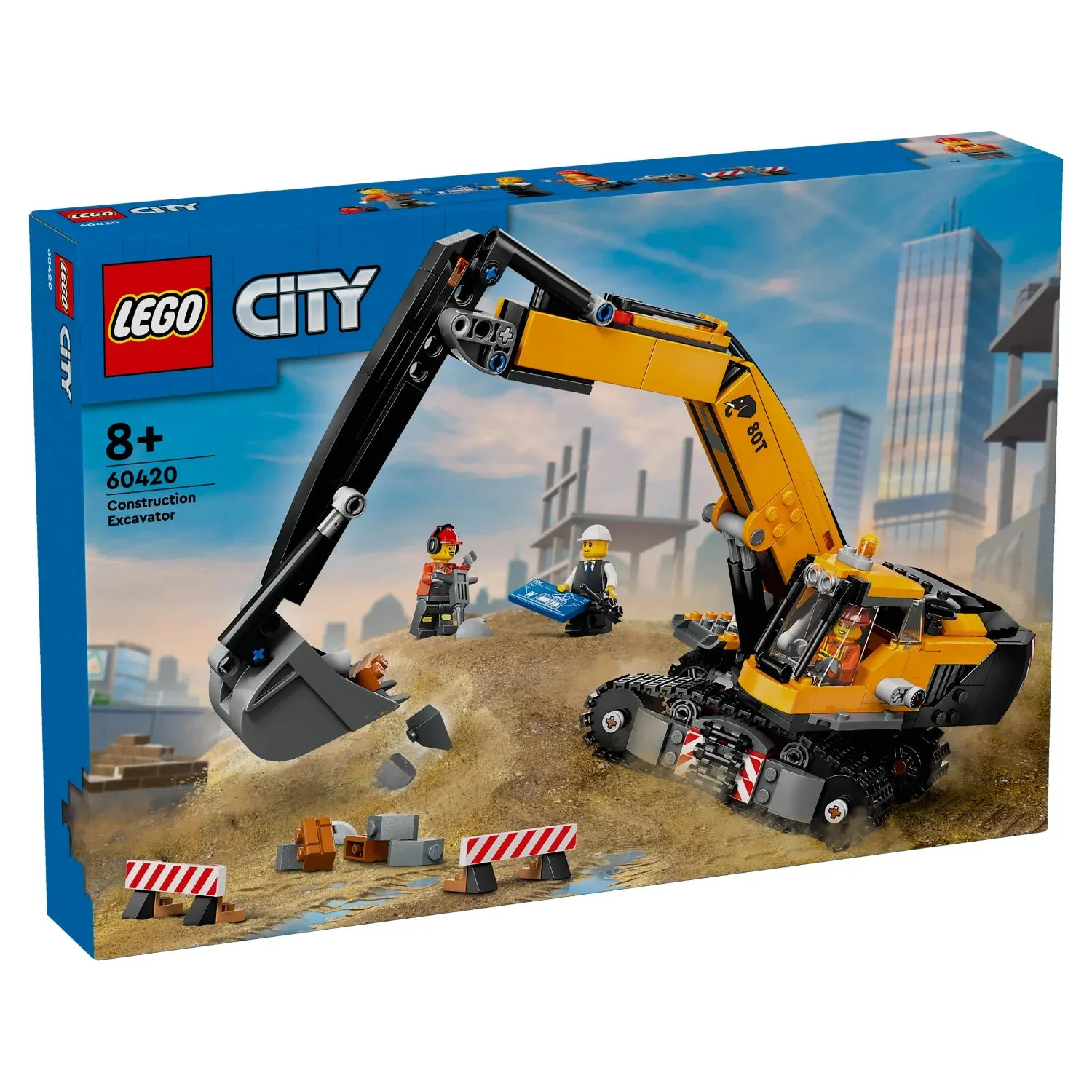 Excavatrice de construction jaune LEGO® City 60420