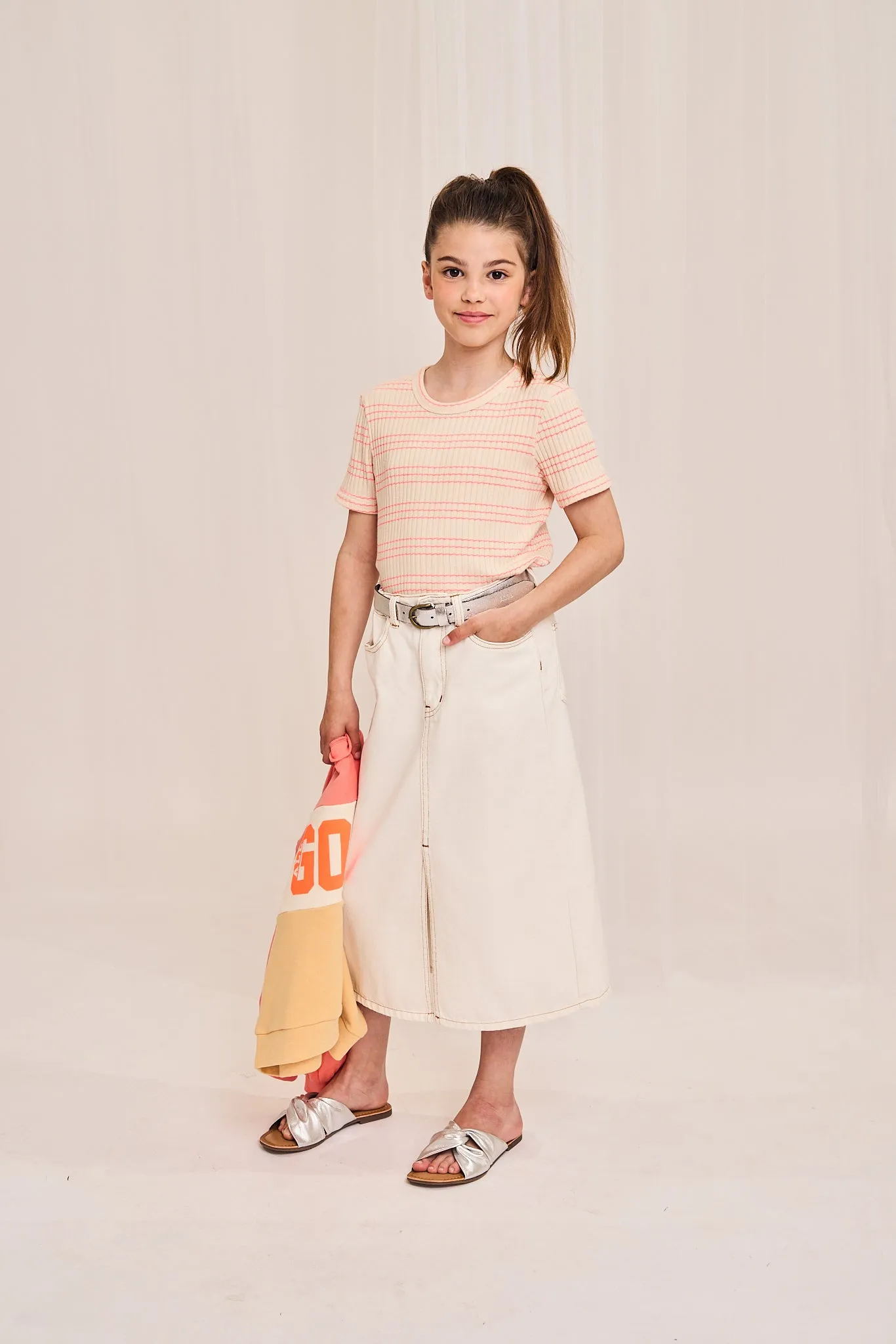 jupe colorée leslie 000910 - huître Ao76 Vêtements Garçons Filles